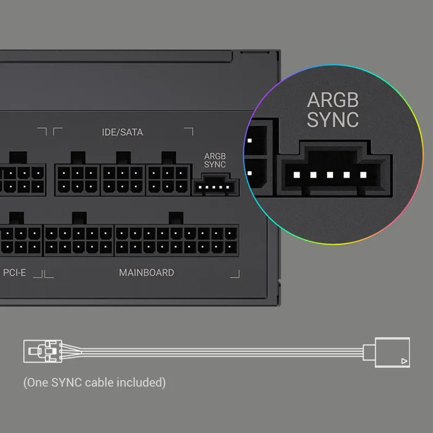 Connecting ARGB sync cable to motherboard 3-pin interface