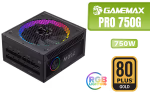 gamemax-rgb-pro-750g-750w-atx-3-1-80-plus-gold-psu-black - Image 1