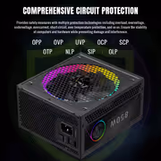 Gamemax RGB PRO 850P 850W ATX 3.1 PSU with PCIe 5.1 (Black) - image 6