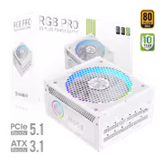 Gamemax RGB PRO 850P 850W 80 Plus Gold PSU (ATX 3.1) (White) - image 6