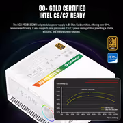 Gamemax RGB PRO 850P 850W 80 Plus Gold PSU (ATX 3.1) (White) - image 9