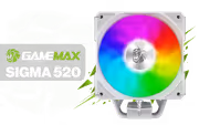 Gamemax Sigma 520 Digital Air Cooler with ARGB & Temp Display (White) - image 1