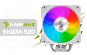 gamemax-sigma-520-digital-air-cooler-white - Image 1