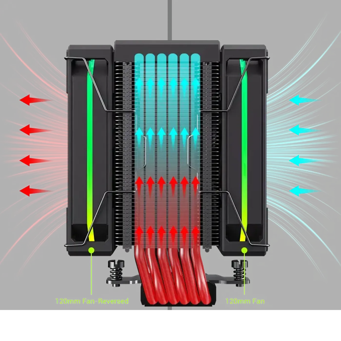 Dual fan tower cooler black