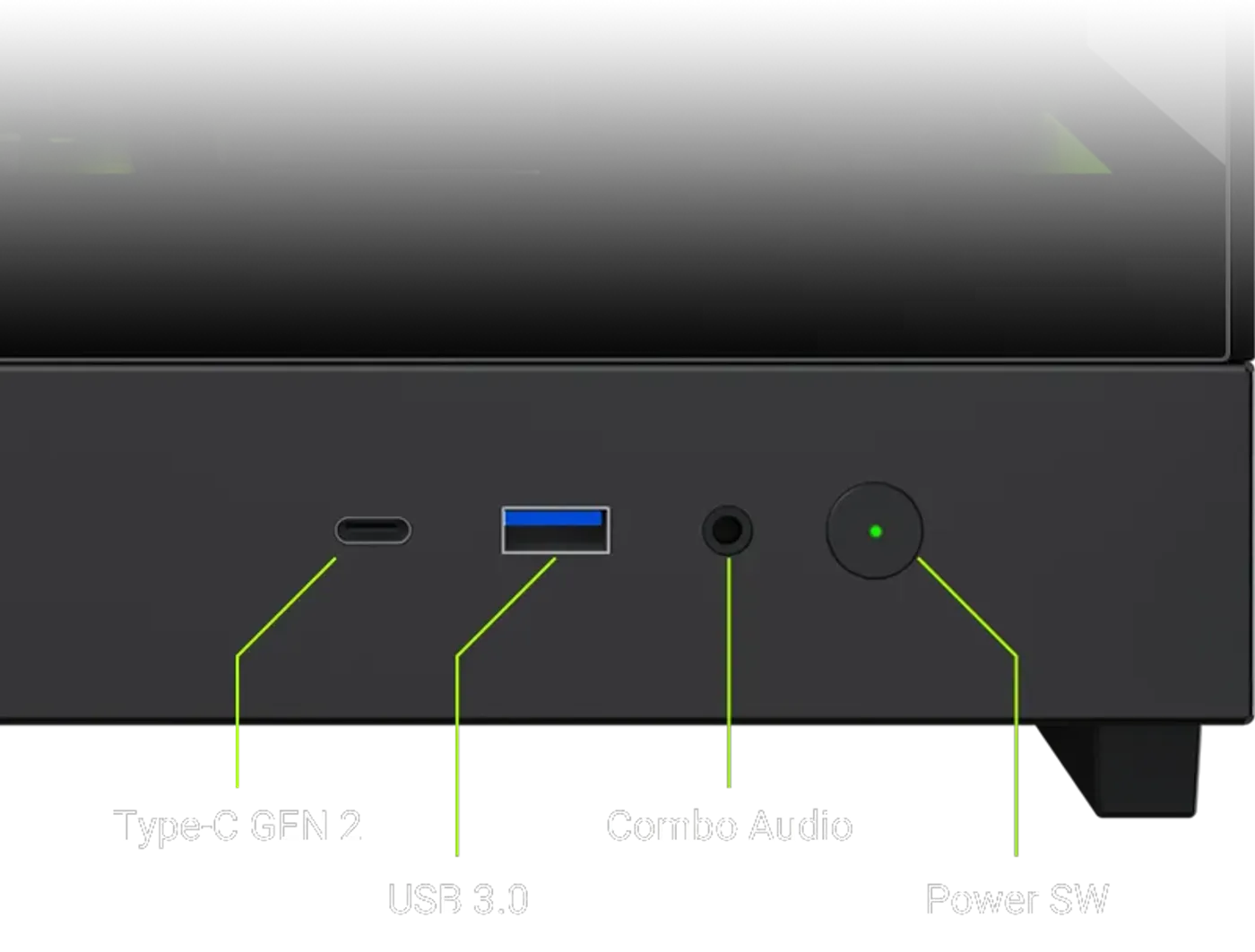 Gamemax T20 I/O Panel with USB and Type-C Ports