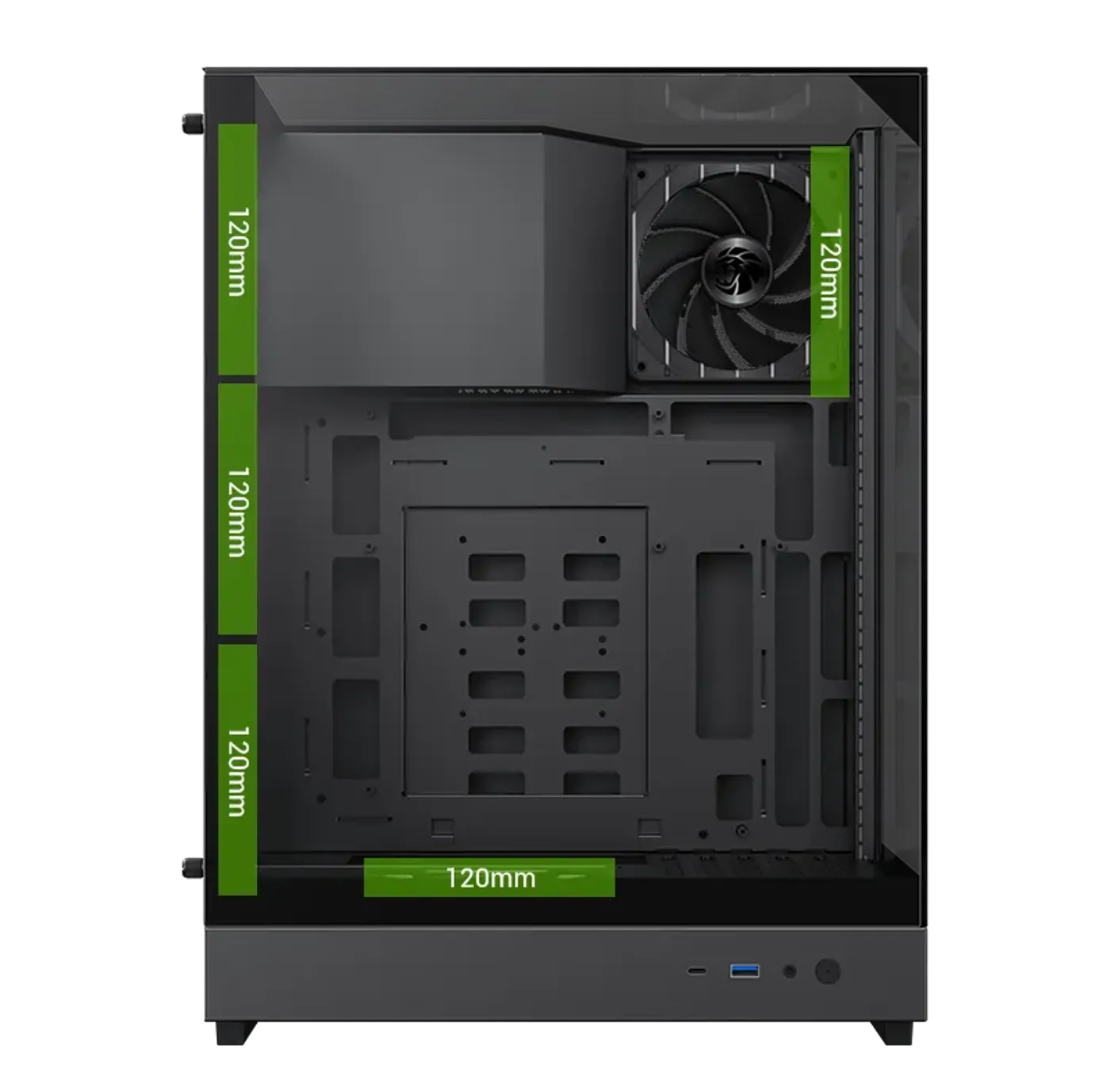 Gamemax T20 Air Cooling Fan Support