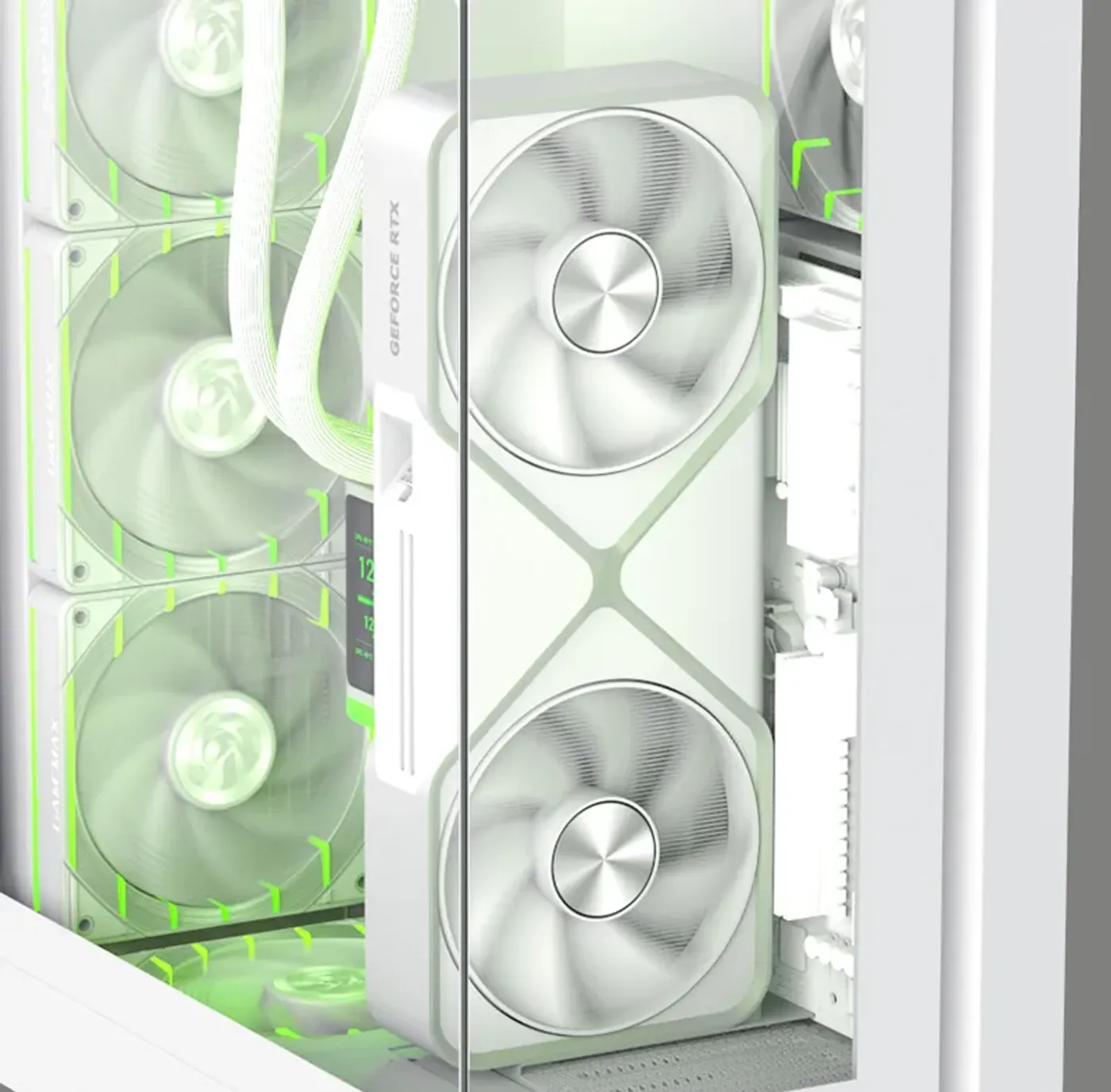 Vertical GPU mounting configuration in the Gamemax T20 gaming case