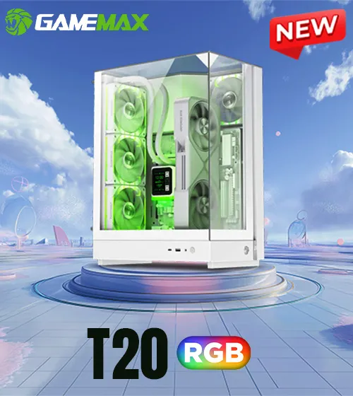 Gamemax T20 WH White M-ATX Gaming Case