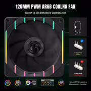 GAMEMAX Tornado T12 120mm ARGB PWM Fan — 2200RPM - image 10