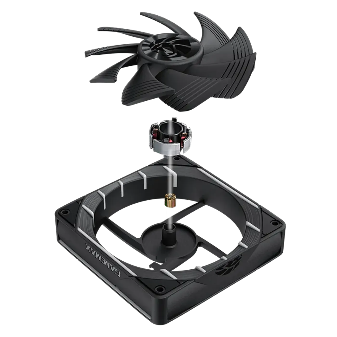 GAMEMAX fan with hydraulic bearing for silent and durable long-lasting operation