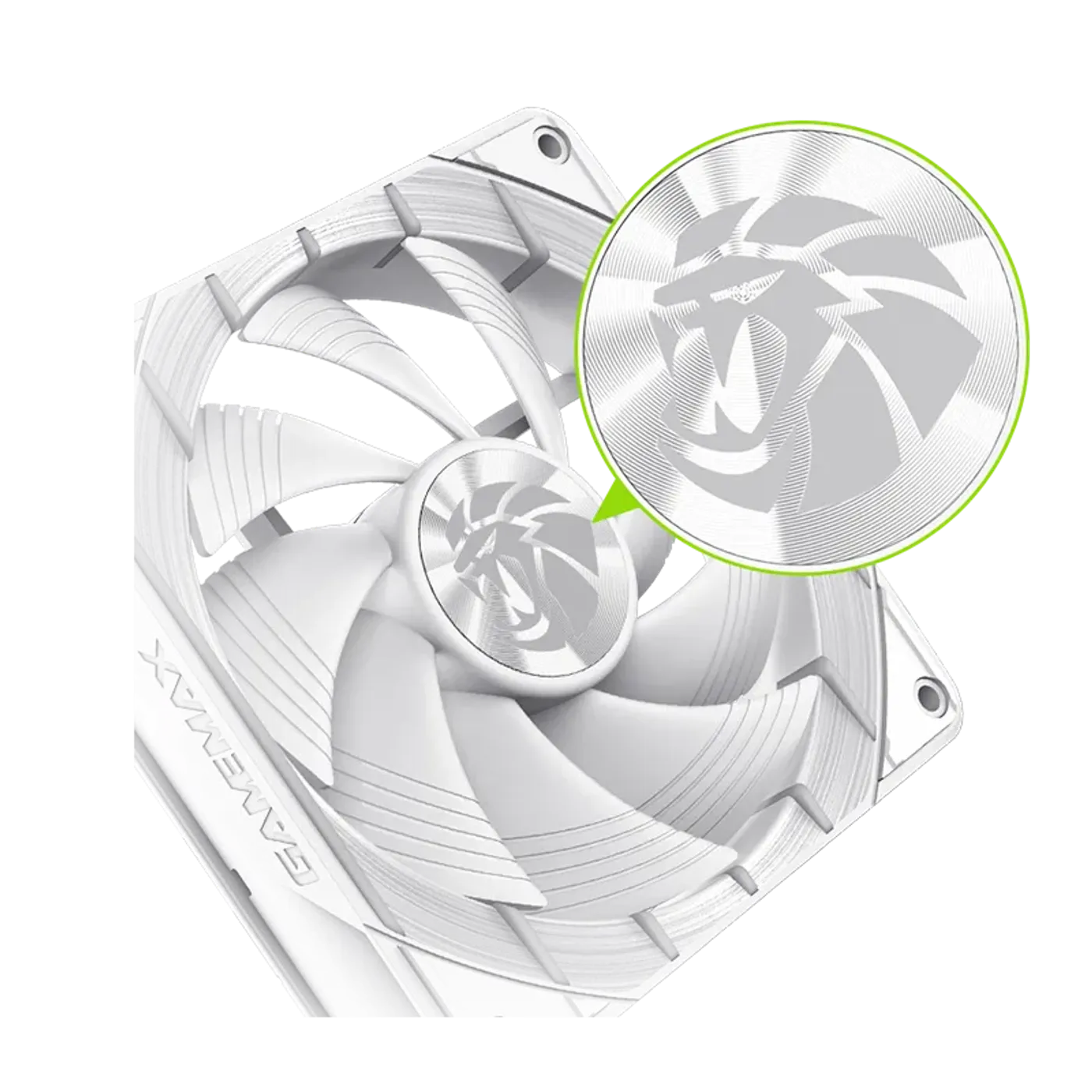 GAMEMAX fan with nano-tech embossed logo premium textured finish