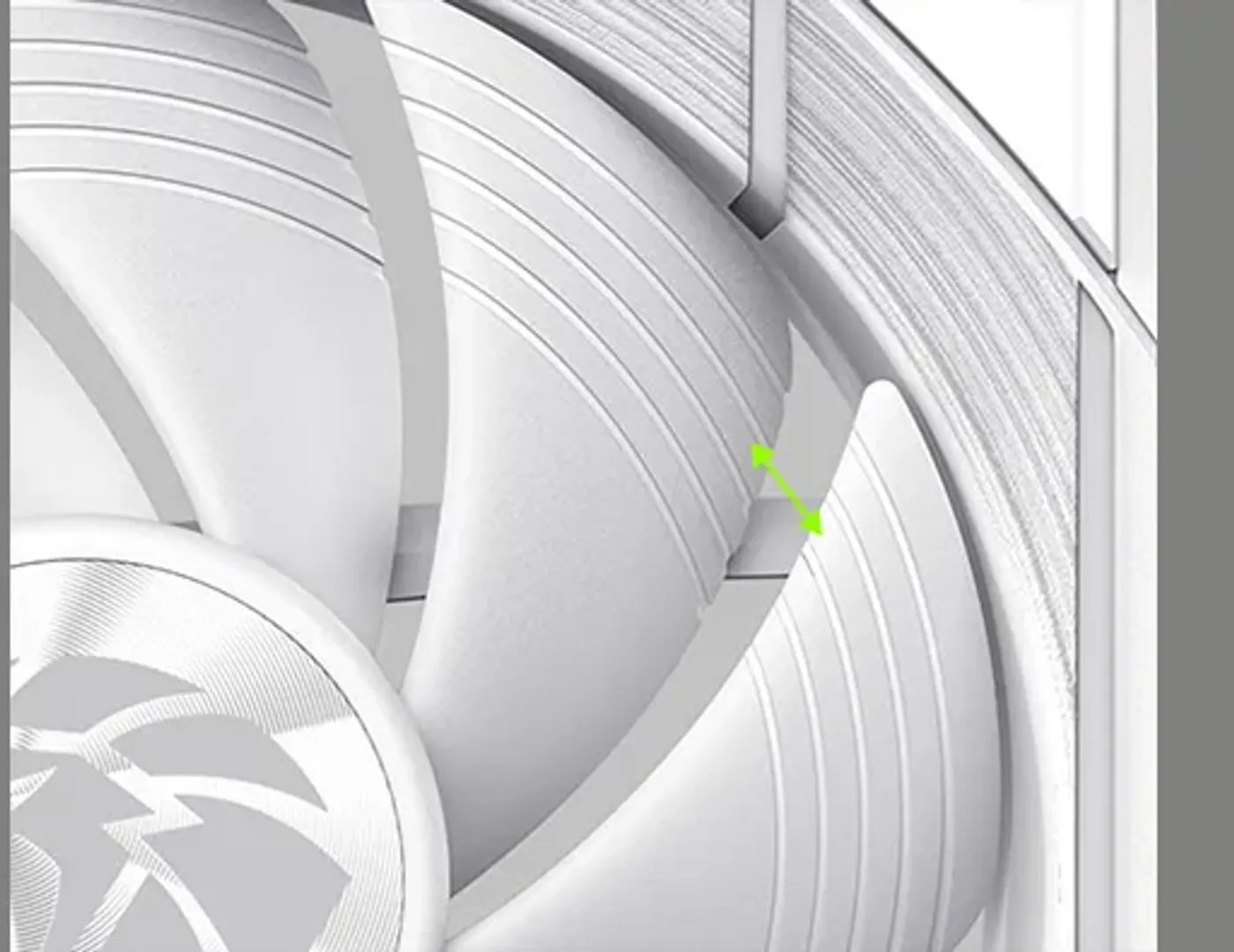 GAMEMAX fan extreme spacing design detail for optimized airflow performance
