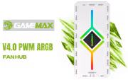 Gamemax V4.0 ARGB+PWM Fan Hub — White, Magnetic - image 1
