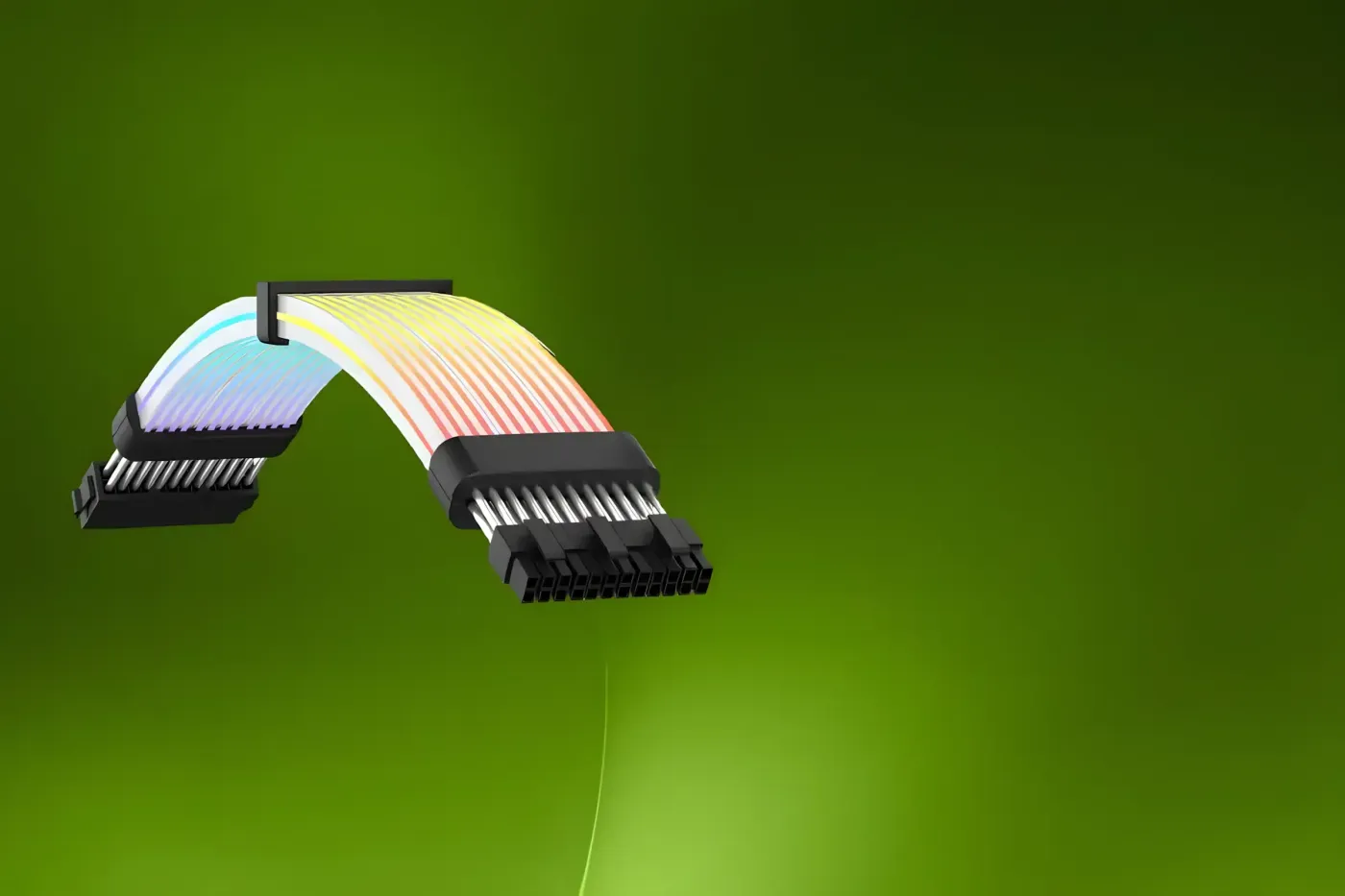 The 8-pin connector ends of the black GameMax GPU power extension cable