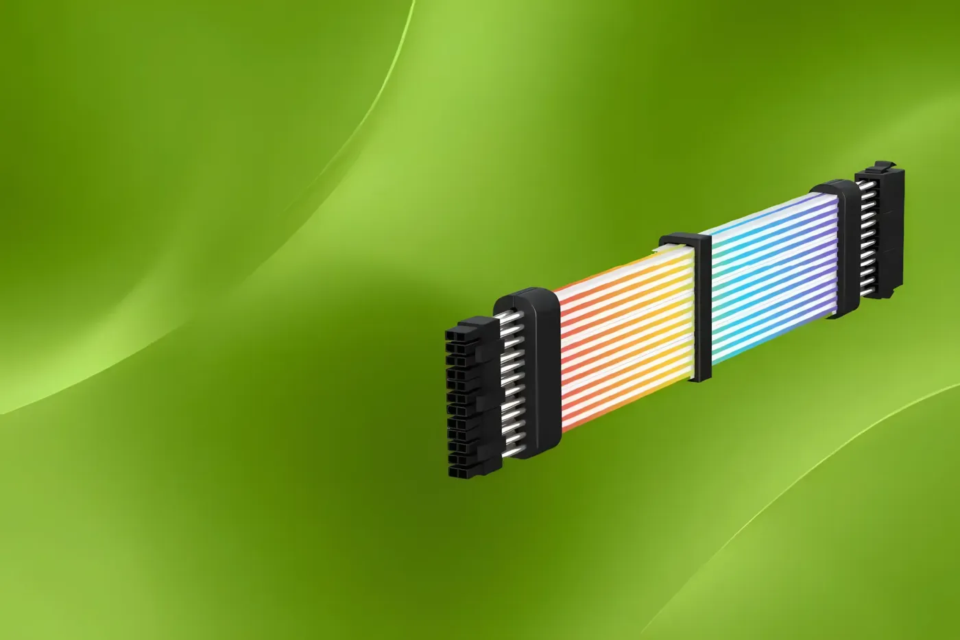 The 300mm GameMax GPU extension cable shown at full length