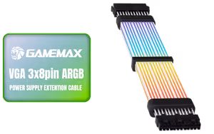 gamemax-vga-3x8pin-argb-extension-300mm gamemax-vga-3x8pin-argb-extension-300mm - Image 1