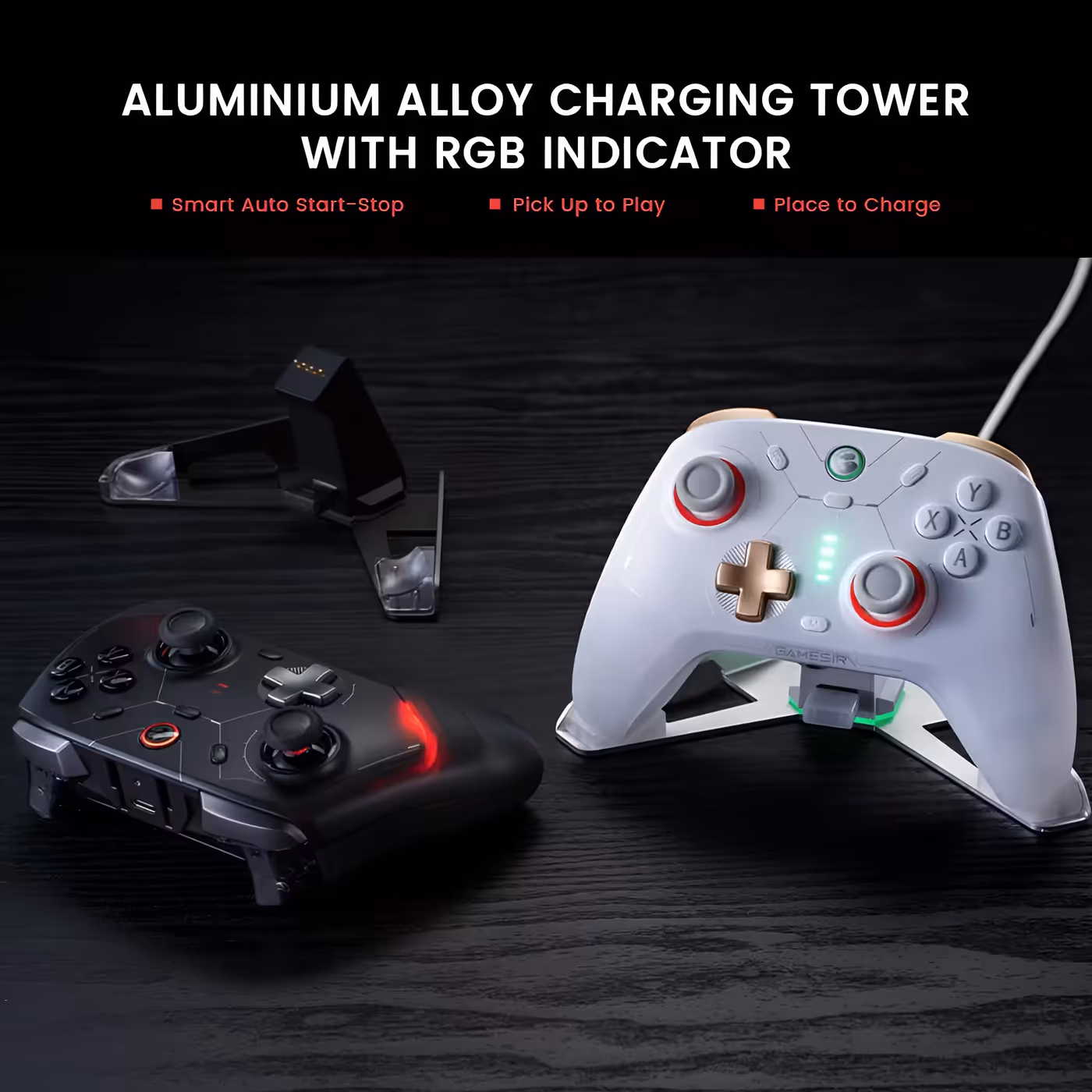 Customisable RGB lighting strip glowing on the Cyclone 2
