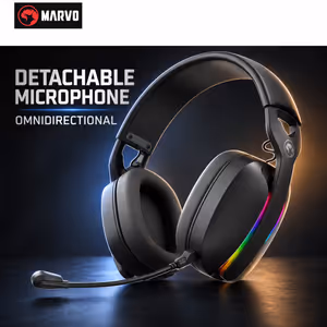 MARVO Pulz 70W Wireless Gaming Headset — Stereo, Detachable Mic - image 5