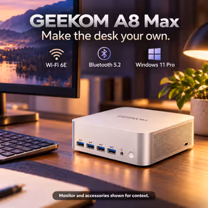 GEEKOM A8 Max Mini PC with Ryzen 9-8945HS + 32GB DDR5 - image 5