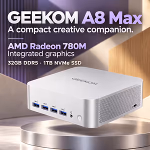 GEEKOM A8 Max Mini PC with Ryzen 9-8945HS + 32GB DDR5 - image 6