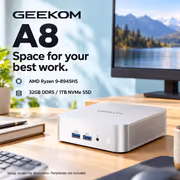 GEEKOM A8 Mini PC Ryzen 9-8945HS, 32GB/1TB, Wi-Fi 6E - image 2