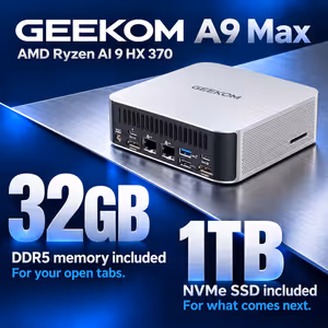GEEKOM A9 Max Mini PC Ryzen AI 9 HX370, 32GB, 1TB - image 3