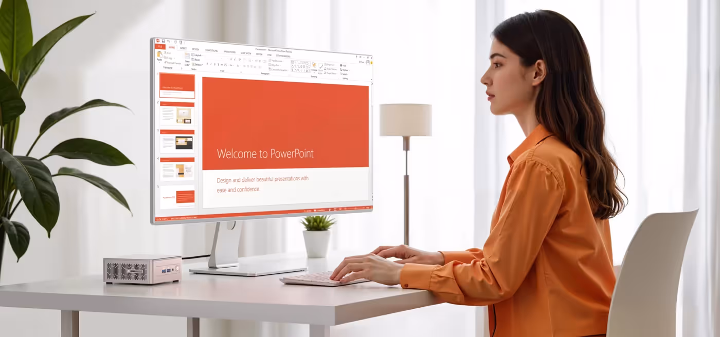 GEEKOM A5 2026 Edition mini PC showcasing extensive connectivity and sleek design