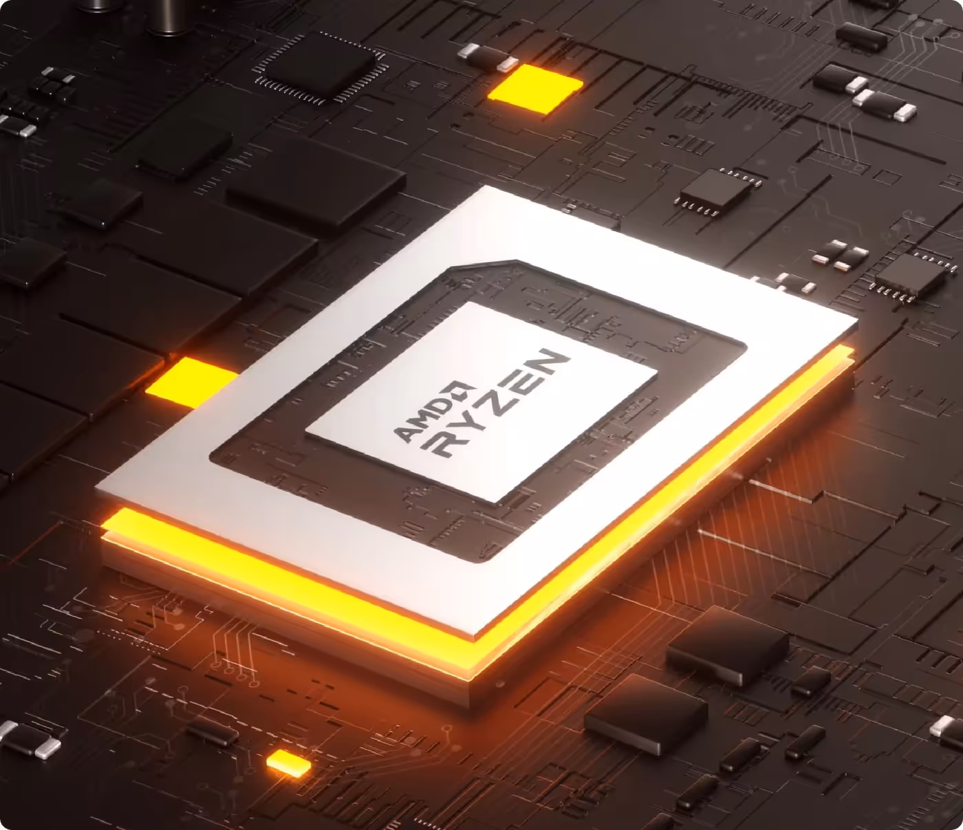 Structural blueprint highlights of the AMD Ryzen architecture with 8 cores and 16 threads built on 4nm process technology