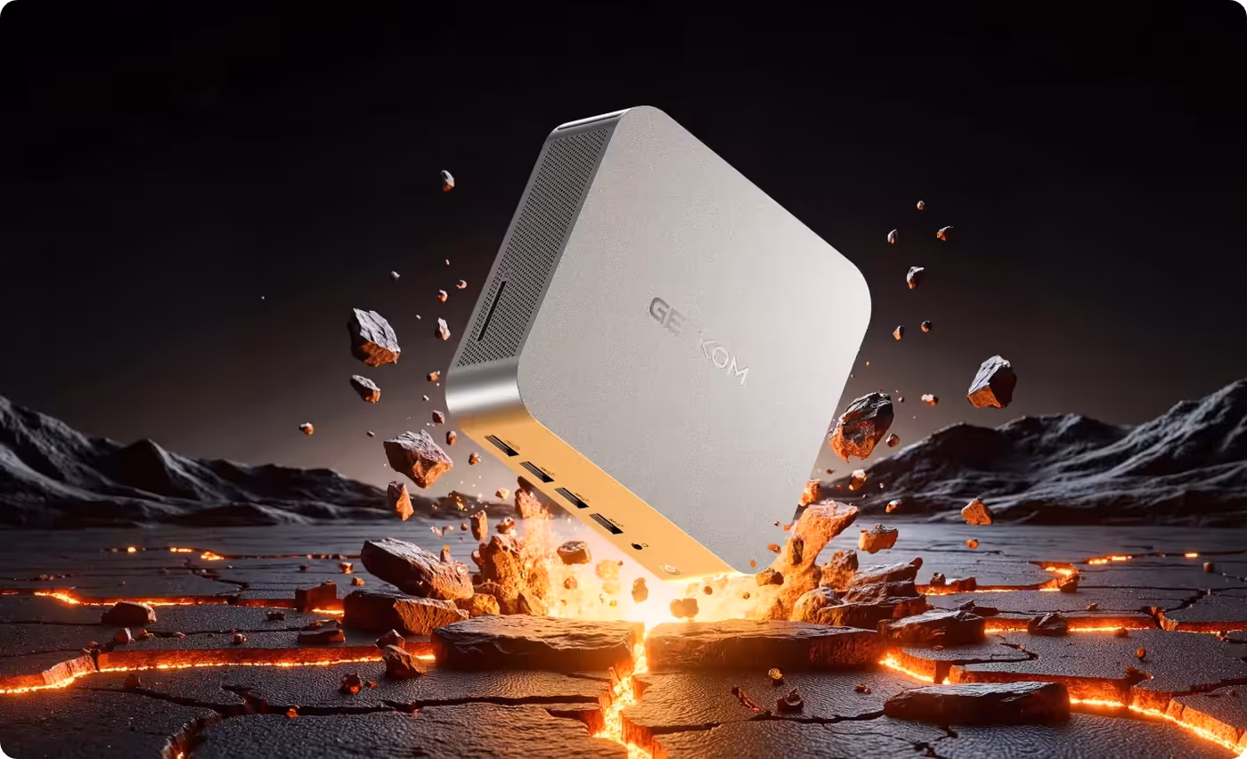 Full metal frame of the GEEKOM A8 Max mini PC