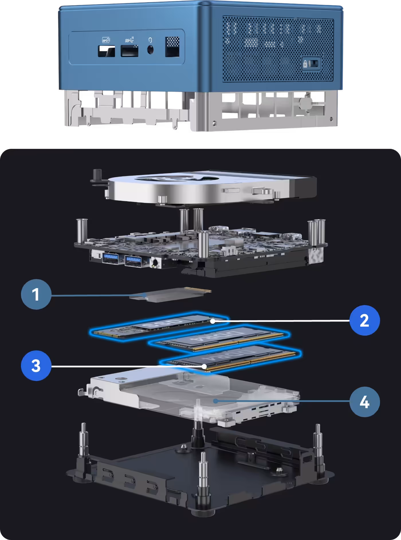 Expandability options for RAM and storage on the GEEKOM IT13 2026 Edition