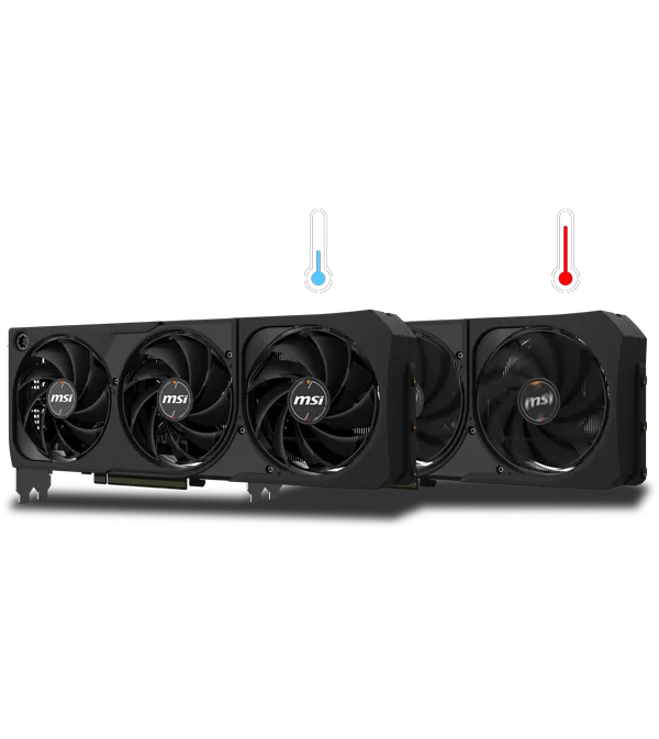 Zero Frozr Silent Cooling Technology RTX 5070 Ti Shadow