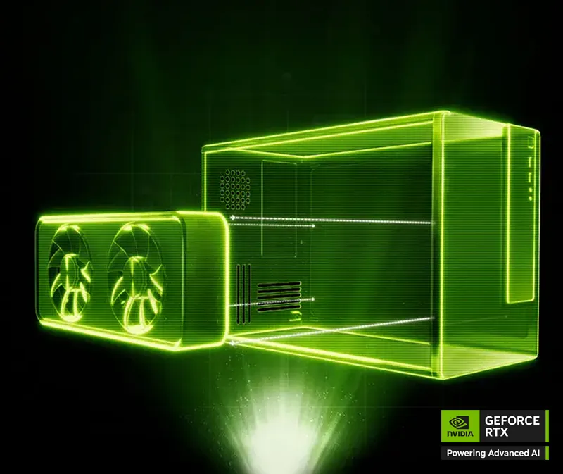 Small Form Factor Ready GeForce RTX 5070 Ti Shadow GPU