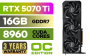 MSI GeForce RTX 5070 Ti 16G SHADOW - 2482MHz Boost GPU - image 1