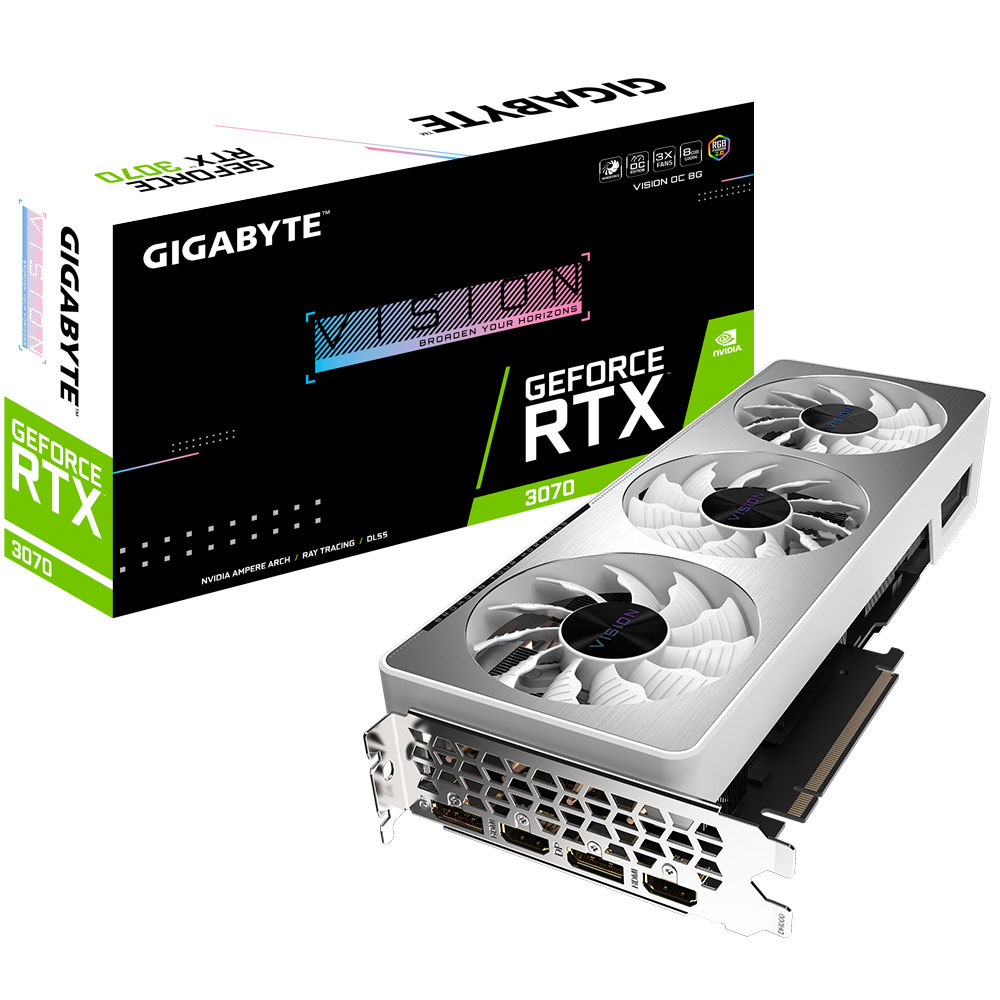 GIGABYTE VISION OC RTX3070 8GB 白 WHITE Gigabyte RTX 3070 VISION OC 8GB - Best Deal - South Africa | Evetech