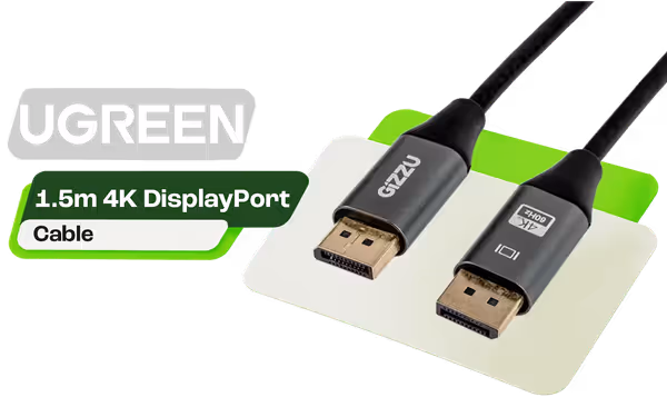 GIZZU 1.5m 4K DisplayPort Cable 4K@60Hz 21.6Gbps - image 1 GIZZU 1.5m 4K DisplayPort Cable 4K@60Hz 21.6Gbps - image 1