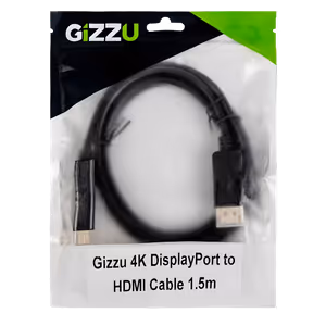 Gizzu 4K DisplayPort to HDMI Cable 1.5m, 4K@60Hz - image 3