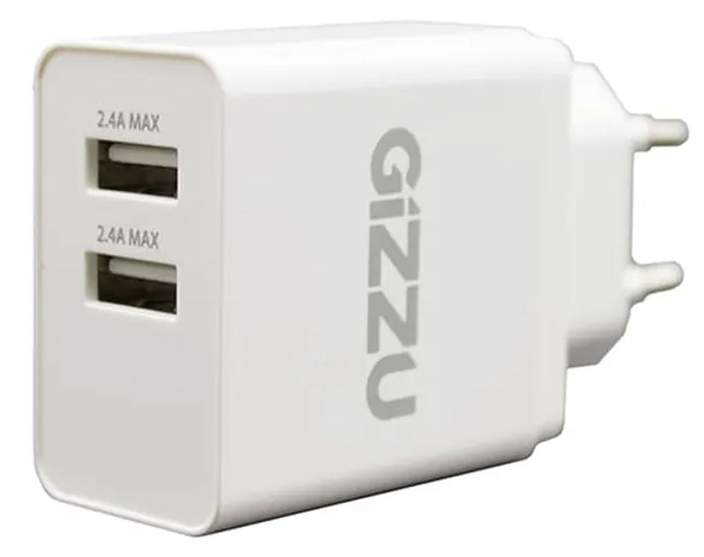 GIZZU Dual USB 3.4A Wall Charger featuring a dual-port compact design for fast charging