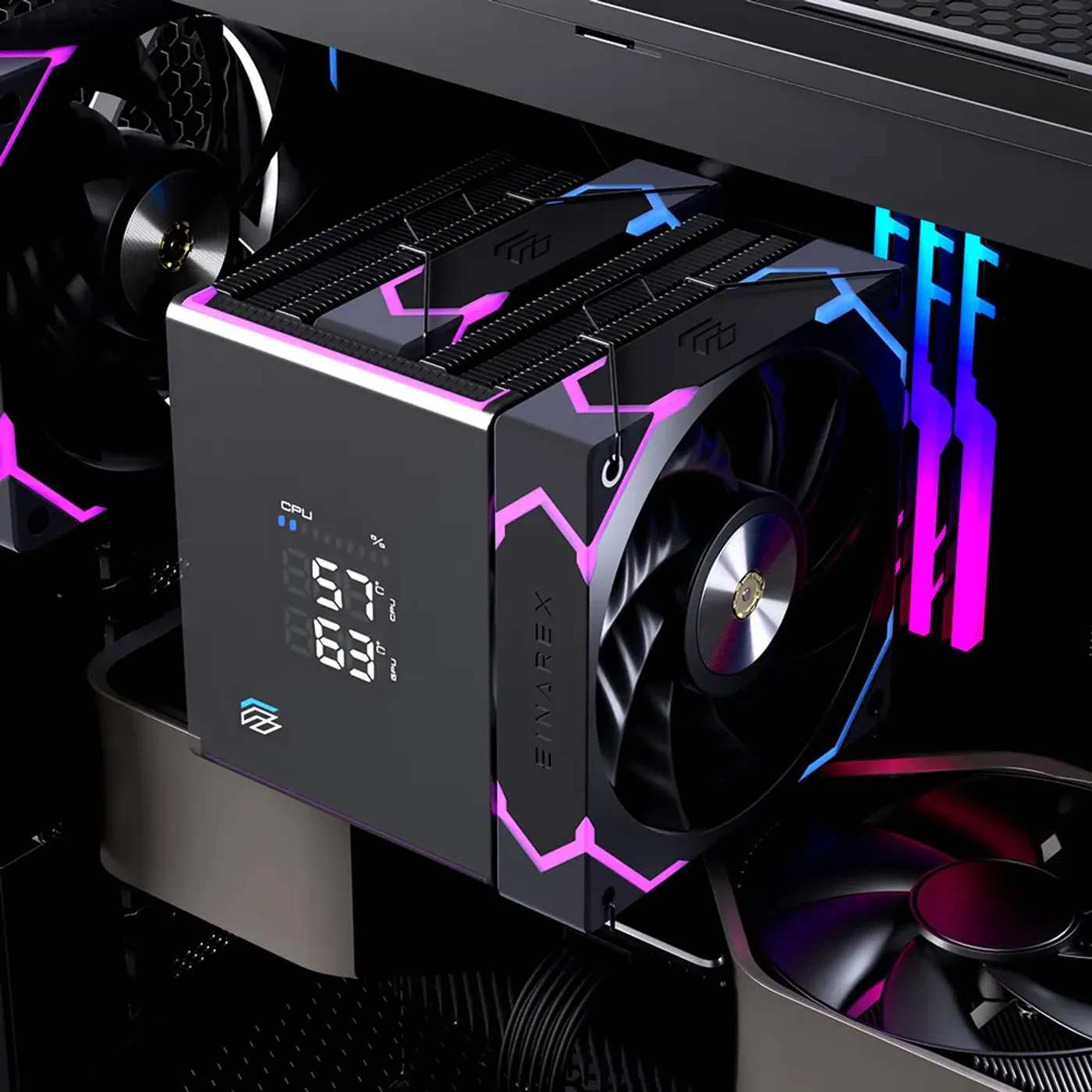 GLIDE G300 cooler highlighting compatibility with AMD AM5 and Intel 14th gen sockets
