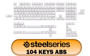 Glorious 104 Keys ABS Mechanical Keyboard Keycaps - White Glorious 104 Keys ABS Mechanical Keyboard Keycaps - White - Image 1