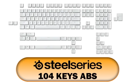 Glorious 104 Keys ABS Mechanical Keyboard Keycaps - White Glorious 104 Keys ABS Mechanical Keyboard Keycaps - White - Image 1