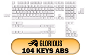 Glorious G-104-White 104-Key ABS Double-Shot Keycaps - image 1