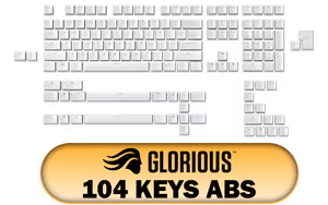 Glorious 104 Keys ABS Mechanical Keyboard Keycaps - White Glorious 104 Keys ABS Mechanical Keyboard Keycaps - White - Image 1