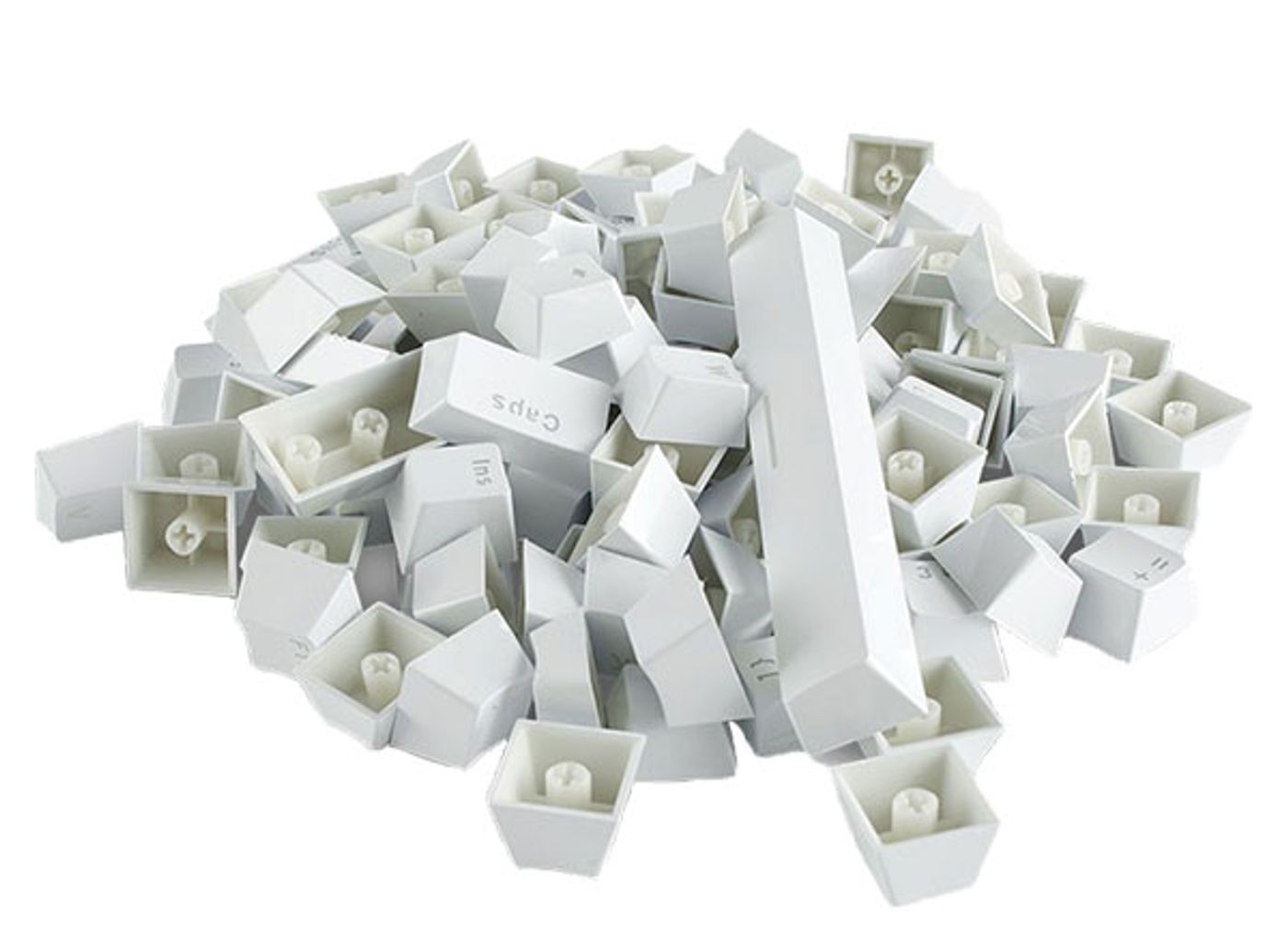 Glorious 104 Keys ABS Mechanical Keyboard Keycaps in White - Alternate View