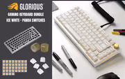 Glorious GMMK Pro 75% White Ice RGB Gaming Keyboard Bundle - image 1