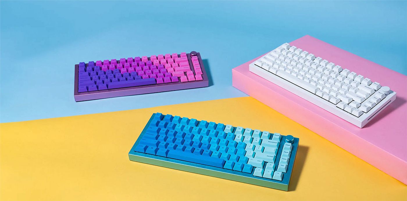 Glorious GMMK Pro keyboard shown in full on a desk