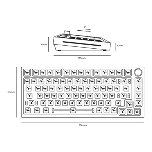 Glorious GMMK Pro Gaming Keyboard - Black Slate Version