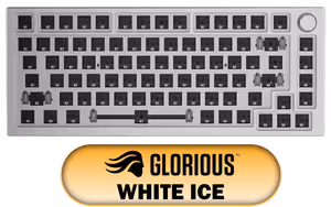 Glorious GMMK Pro Gaming Keyboard White Ice - Image 1