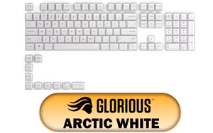 Glorious GPBT Premium PBT Keycaps - Arctic White Glorious GPBT Premium PBT Keycaps - Arctic White - Image 1
