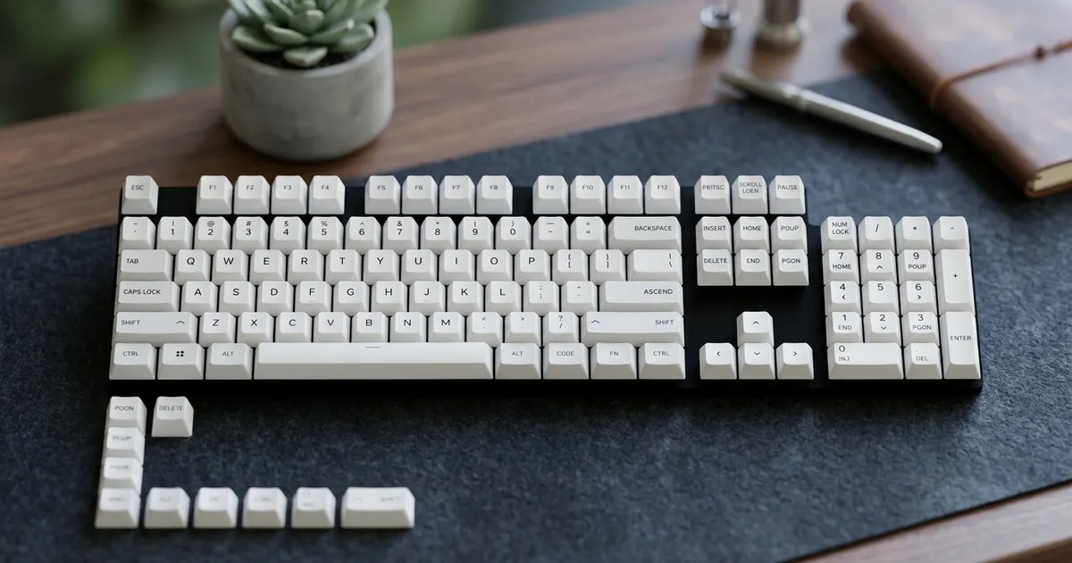 Keycap Layout Glorious GPBT 114-Key Arctic White PBT Keycaps - US Layout | Evetech