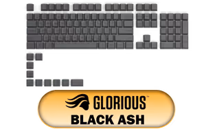 Glorious GPBT Premium PBT Keycaps - Black Ash Glorious GPBT Premium PBT Keycaps - Black Ash - Image 1